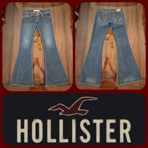 Y2K Hollister Low Rise Baja Super Flare Jeans